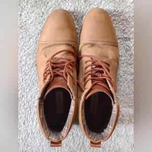 Ferro Aldo Men's Tan Leather Boots, Size 12
